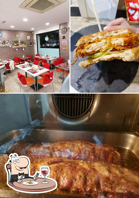 La cibo e interni del ristorante