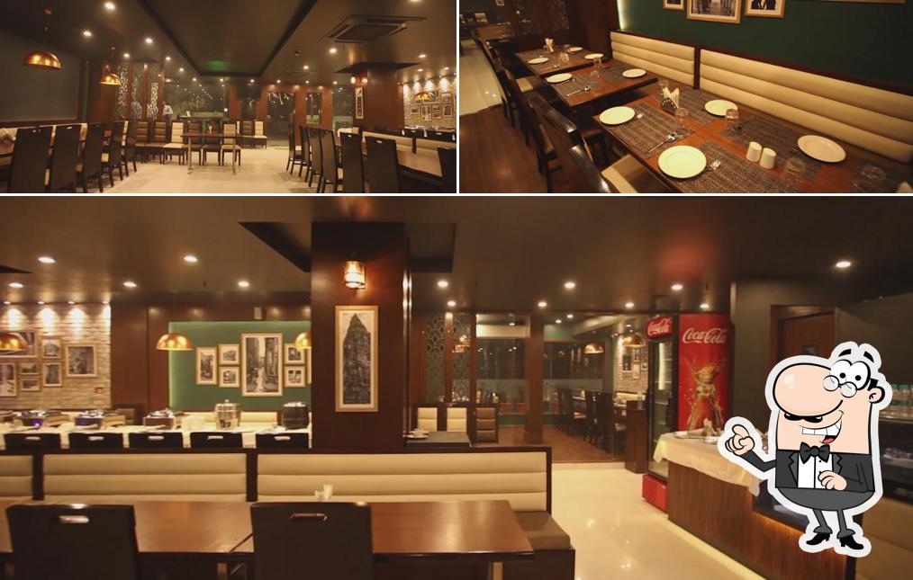 The interior of Thakkars Bawarchi Restaurant