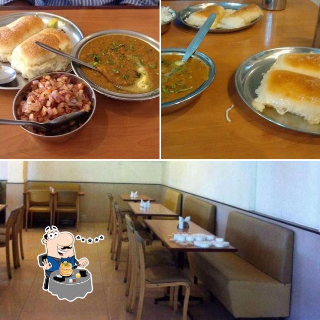 Check out the picture showing food and interior at Jayshree Pavbhaji