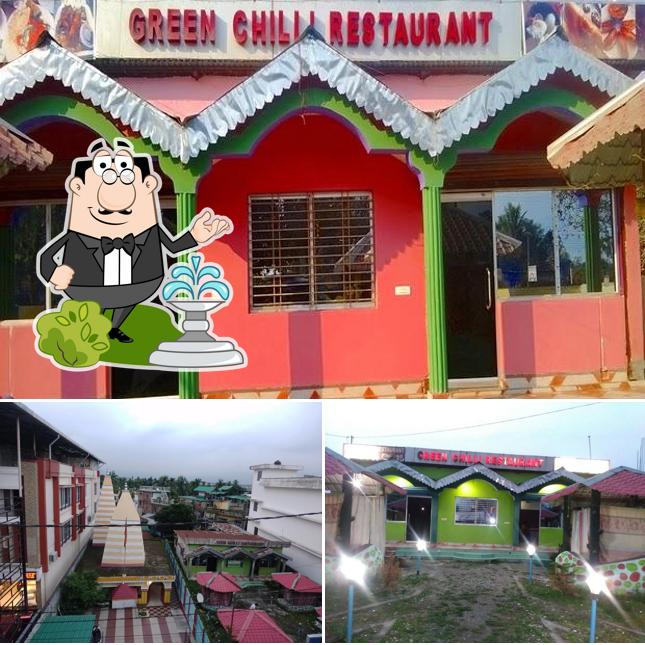 The exterior of Green Chilli Restaurant