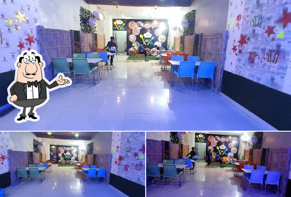 The interior of Indian restaurant