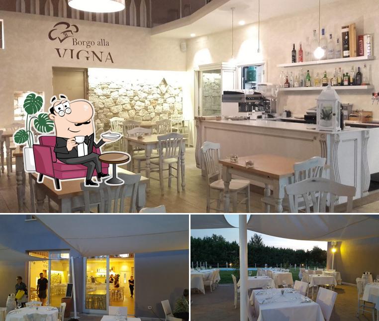 Gli interni di Borgo alla Vigna