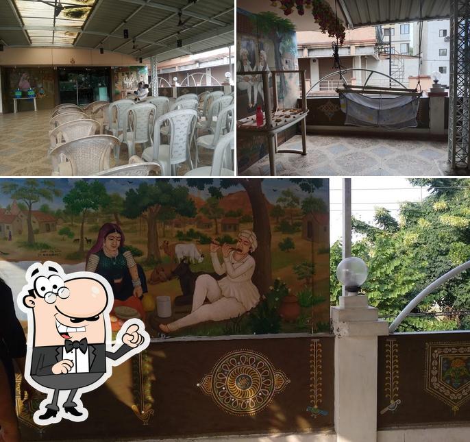 The interior of Shree Ganga Maa Dining Hall Gujarati Thali In Vadodara Baroda Best Gujarati Thali