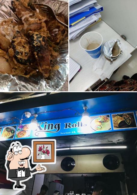 Among different things one can find interior and food at Cafe 18