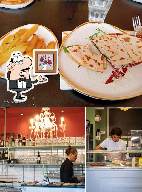 Questa è la immagine che raffigura la interni e bevanda di La Bottega dello Scottadito