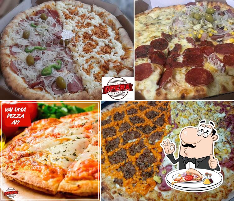 No Ópera Pizzaria, você pode provar pizza