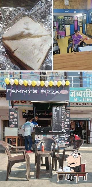 The interior of Pammy's Pizza