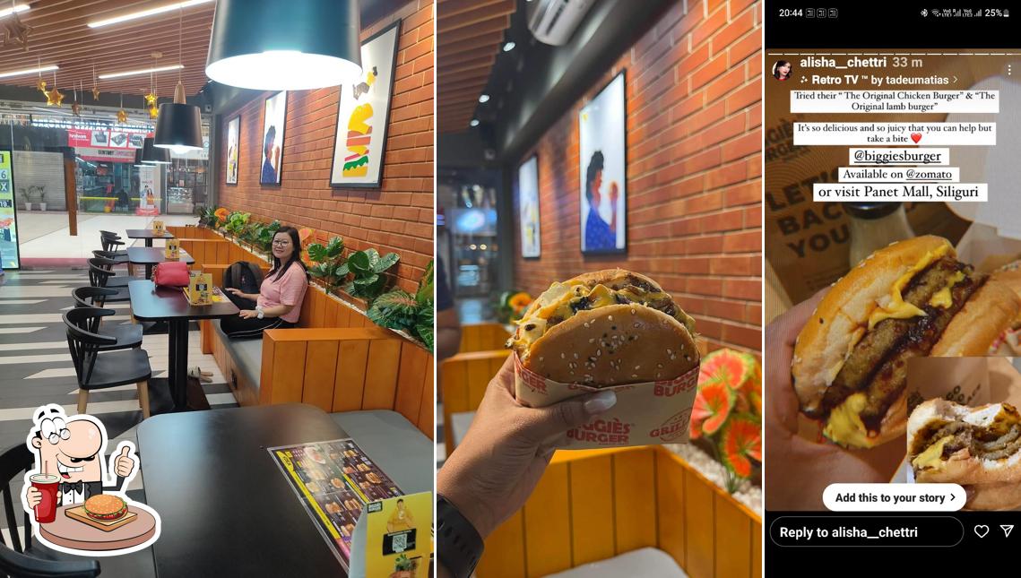 Hamburger at Biggies Burger: Siliguri Planet Mall