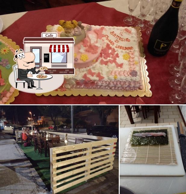 Tra le diverse cose da Il Vecchio Borgo si possono trovare la esterno e torta