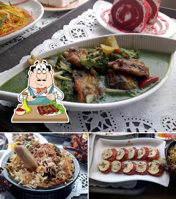 M Lounge offers meat dishes