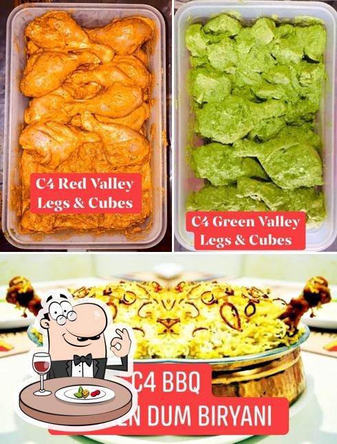 Food at C4 BBQ Restraunt