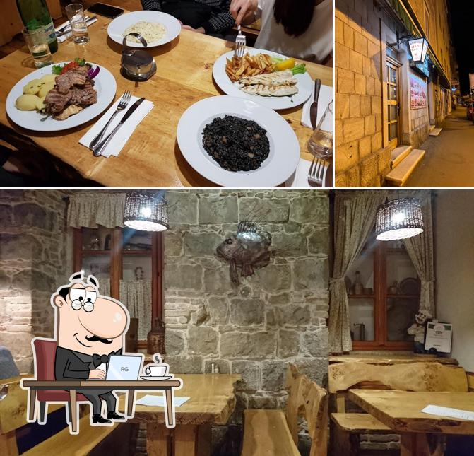 Konoba Stare Grede si caratterizza per la interni e esterno