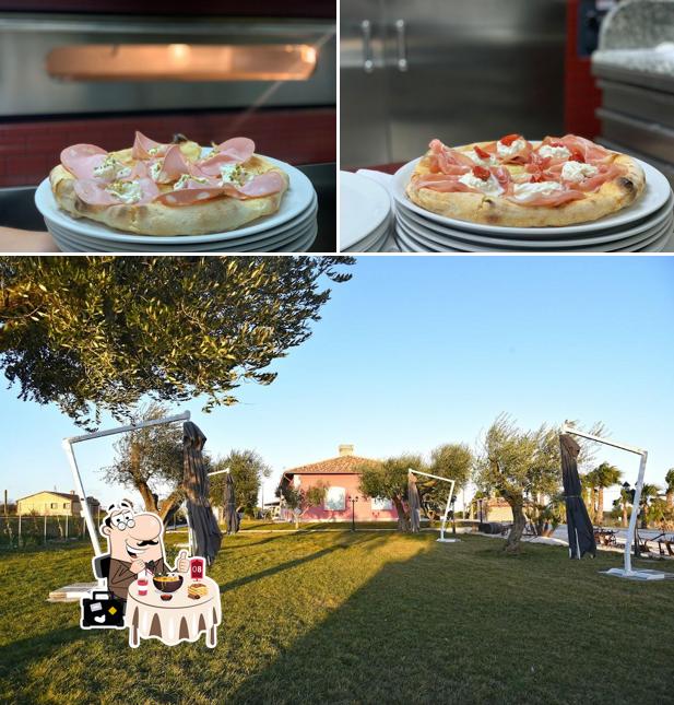 La Bufalara Resort Eventi, Agriturismo, Pizzeria si caratterizza per la cibo e area giochi