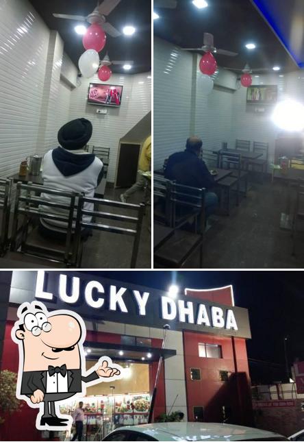 The interior of Lucky Vegetarian Dhaba