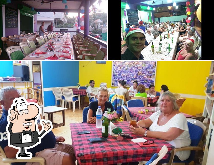 The interior of Rajs Happy Place Restaurant