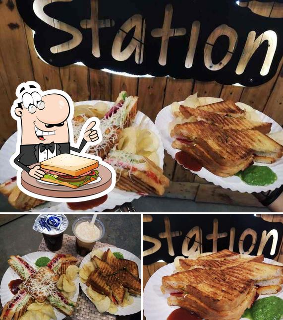 Order a sandwich at The Juice and Sandwich Station