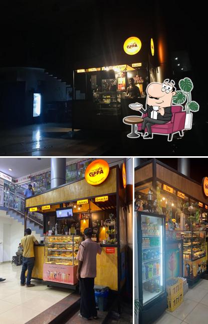 The interior of cafe cuppa