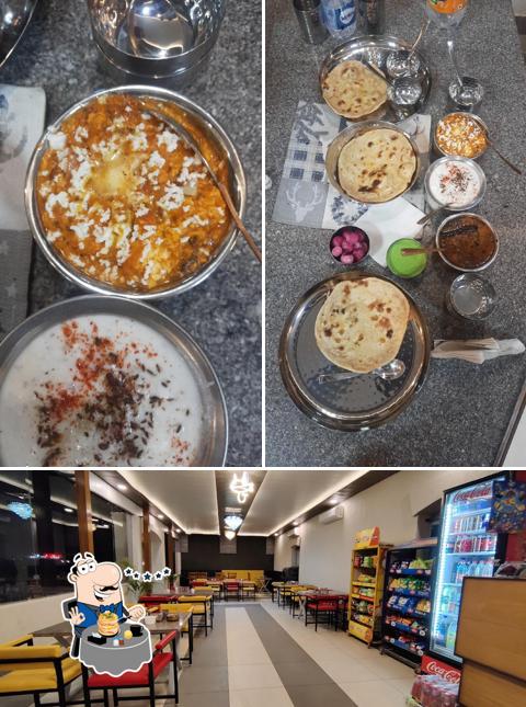 This is the photo showing food and interior at Mansa Mahal