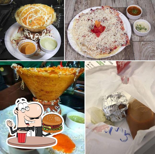 Get a burger at ( MATEL DHOSA & PAVBHAJI) SHREEJI DHOSA & PAVBHAJI { nana mava road } --- Best restrunt in rajkot