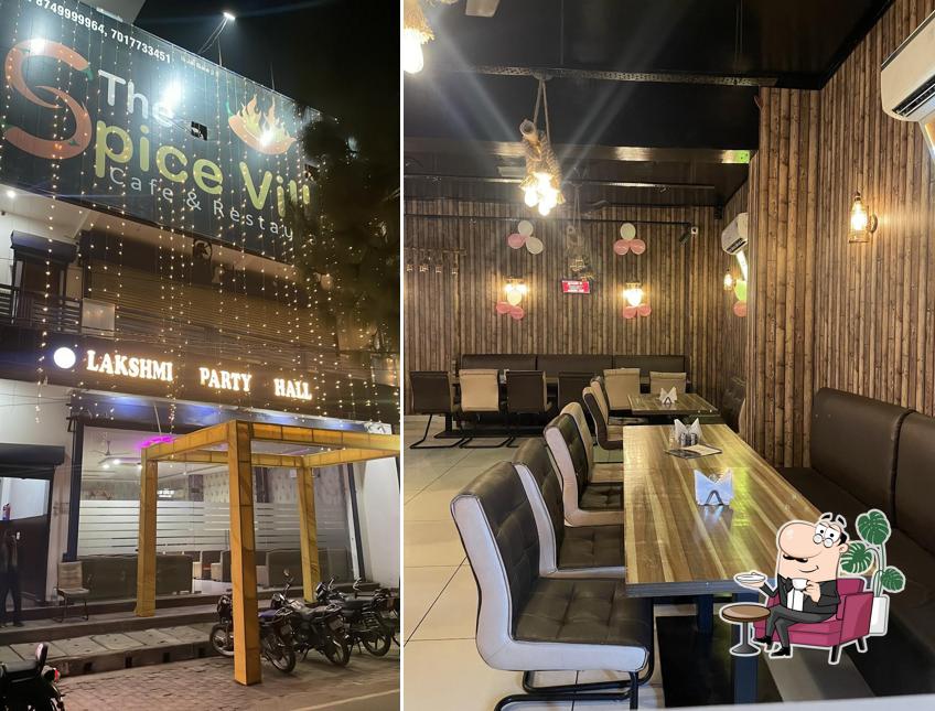 The interior of The Spice Villa Cafe & Party hall -Party Hall in Muzaffarnagar Best Cafe in Muzaffarnagar Best Restaurant in Muzaffarnagar