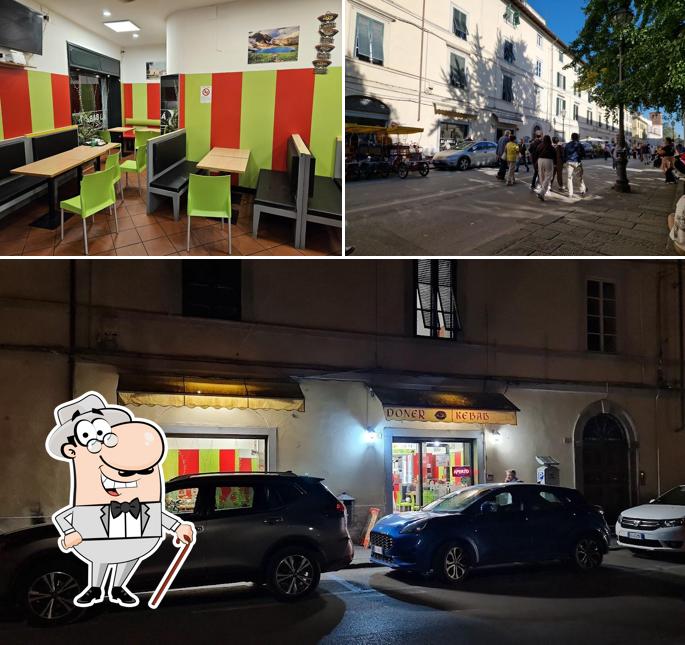 Dai un’occhiata alla immagine che presenta la esterno e interni di Ali Baba Kebab