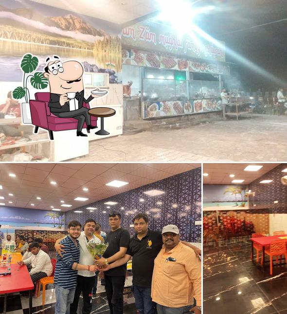 The interior of Zam zam mughlai family restaurant
