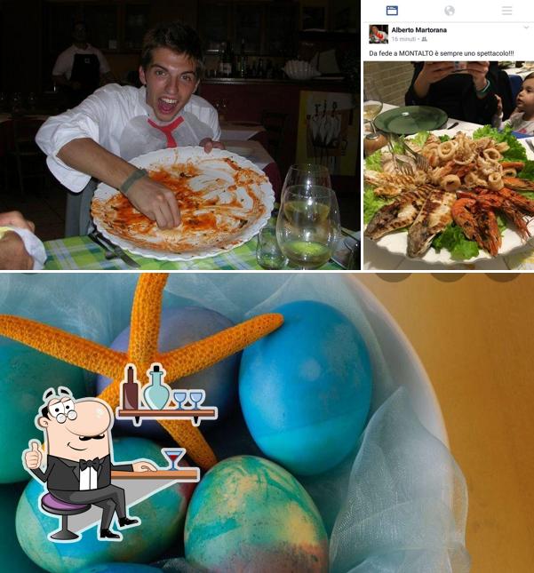 Tra le diverse cose da Trattoria Mediterraneo Da Fede si possono trovare la interni e cibo