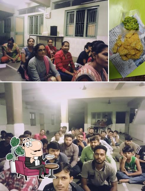 This is the photo showing interior and food at Amdavadi Nylon Khaman Point