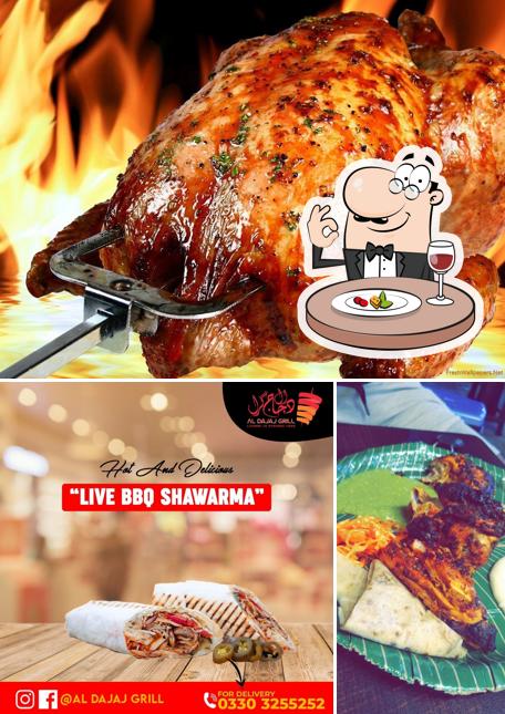 Food at Dajaj Grill & Shawarma