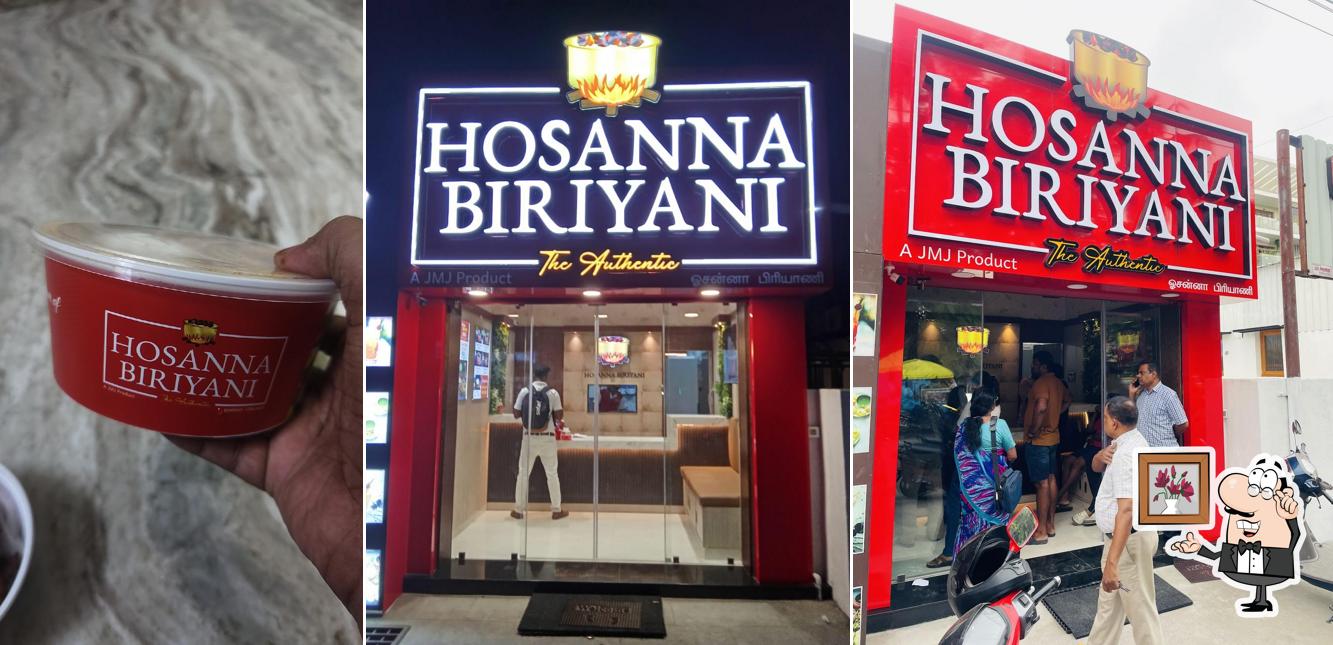 The interior of Hosanna Biriyani