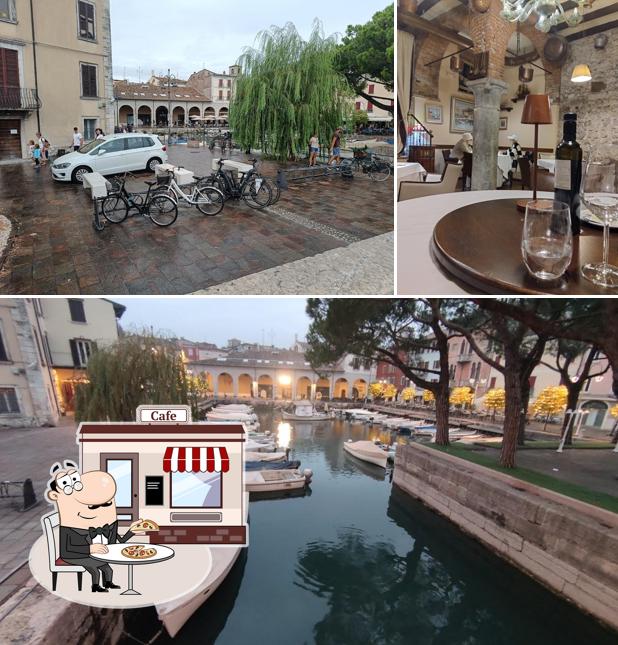 La esterno e tavolo da pranzo del ristorante