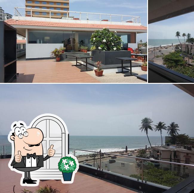 The exterior of The Nest roof garden restaurant(Sea Queen Hotel)