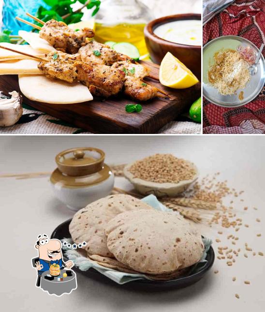 Check out the picture showing food and beverage at Curry On Tikka