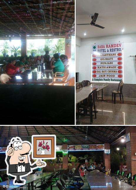 The interior of Baba Ramdev Hotel & Restaurant, ABU ROAD (Pure veg: Food delivery in Railway Train & ROOMS) ️