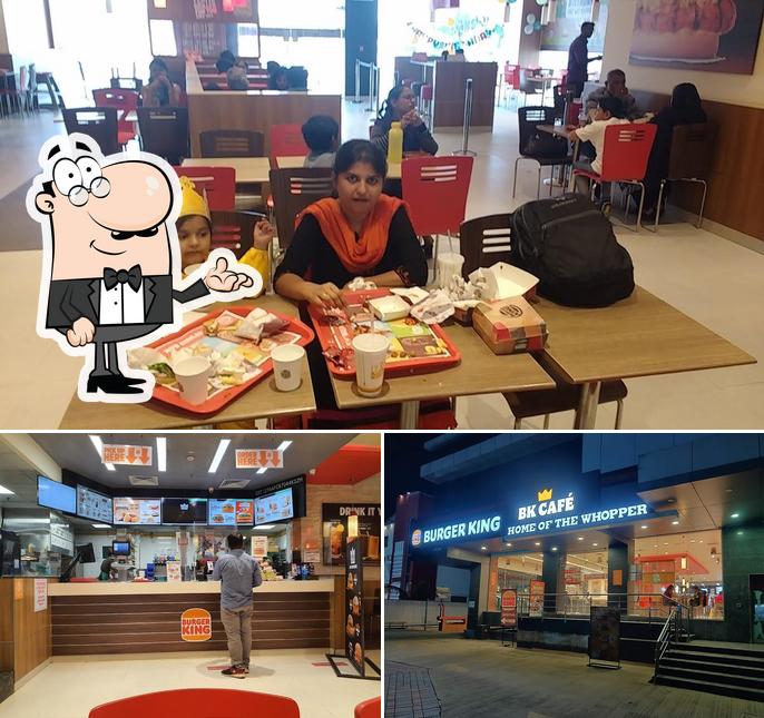 Take a seat at one of the tables at Burger King