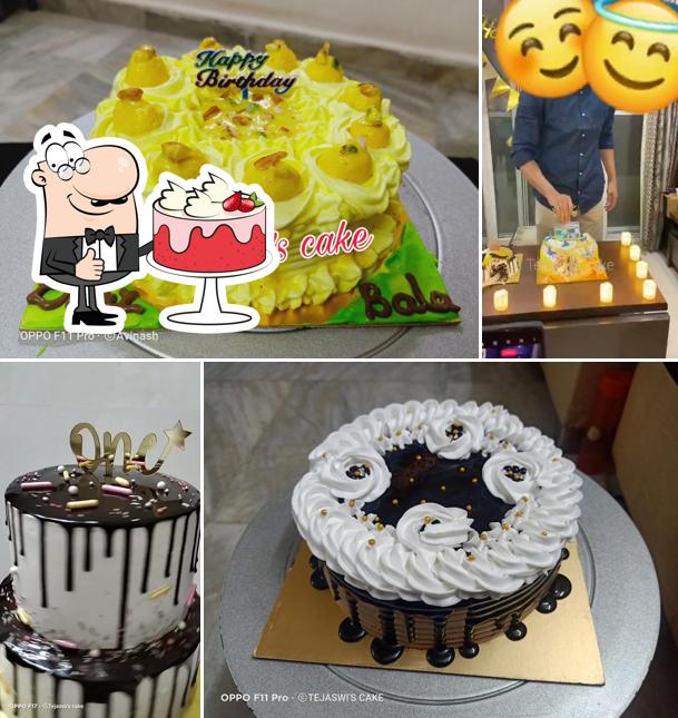 Here's an image of Tejaswi's cake