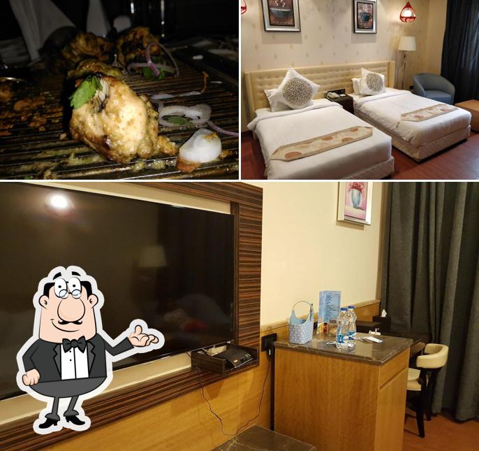 The restaurant's interior and meat