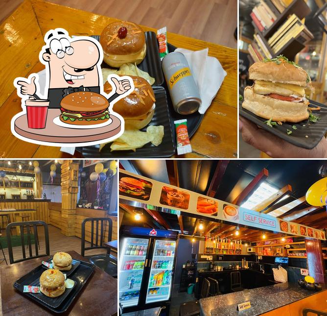 Order a burger at cafe korner