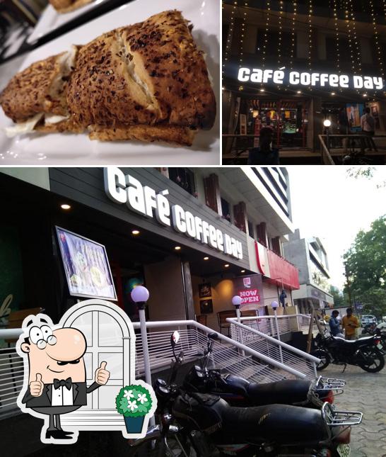 The restaurant's exterior and food