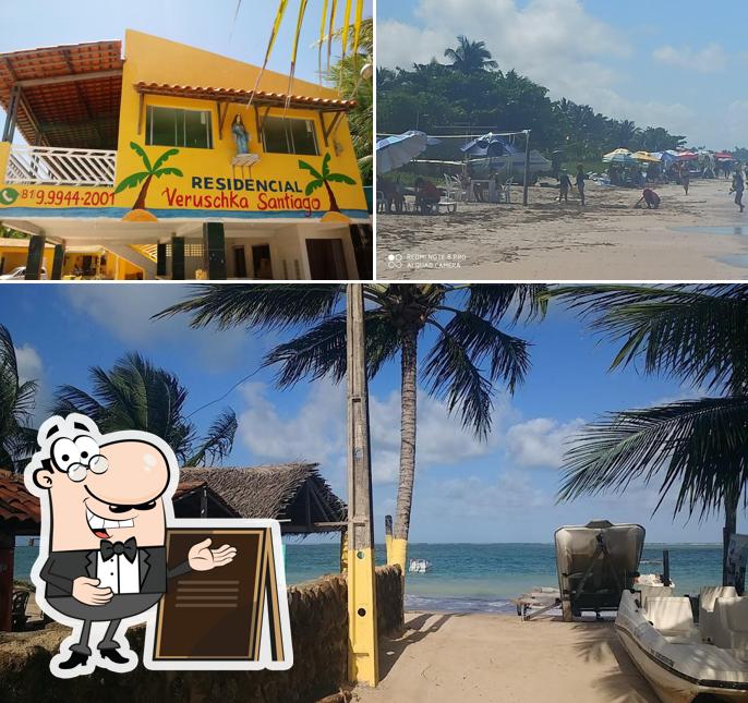 Desfrute da vista da área externa do Bar da Praia Porto do Sol Bar na praia em Ponta de Mangue - Maragogi