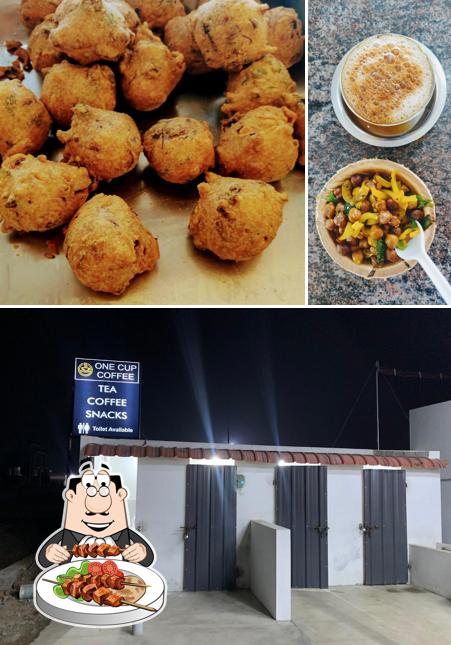 Among various things one can find food and exterior at ONE CUP COFFEE