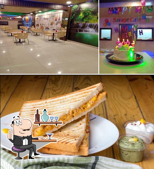 The interior of Savage Cafe - lovable cafe of mathura best food desirable cafe in mathura