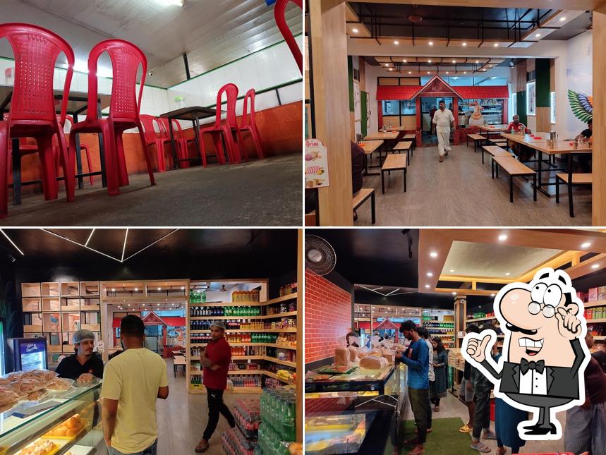 The interior of Adithya Bakery and Fast Food
