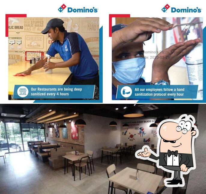 The interior of Domino's Pizza