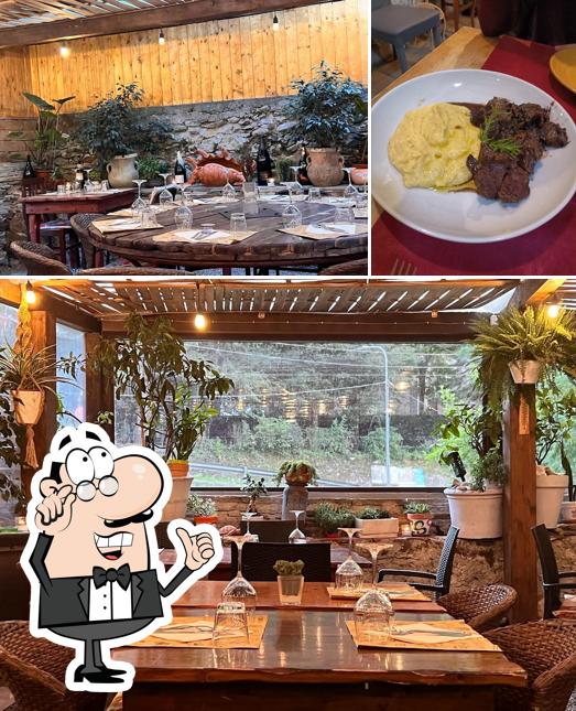 Gli interni di Osteria Mulinette