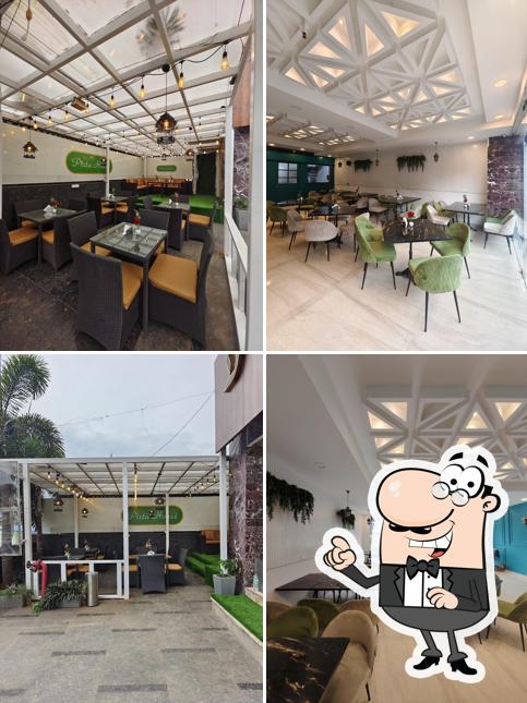 Take a seat at one of the tables at Pista House Premium Tea & Snacks