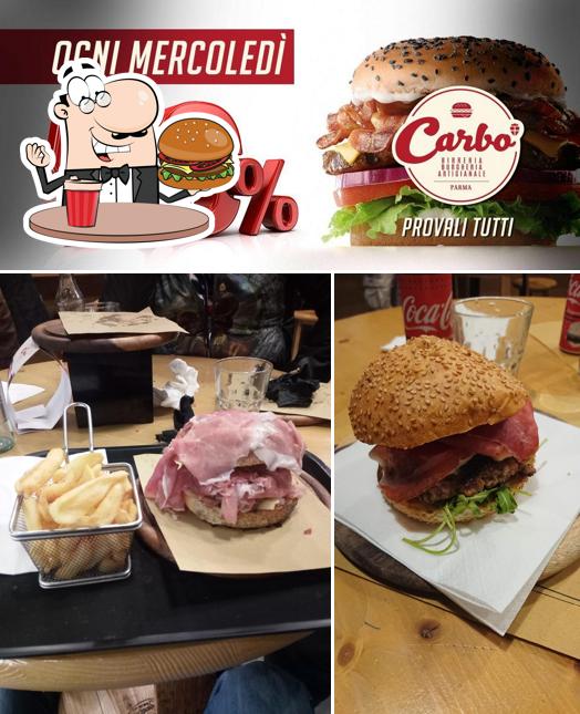 Concediti un bell'hamburger a Carbo