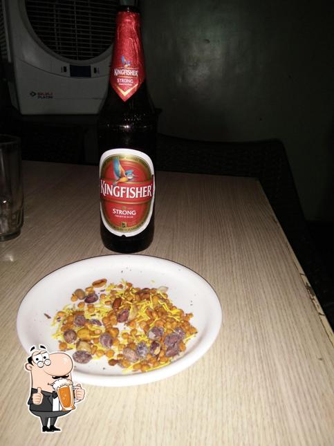 You can get a glass of light or dark beer