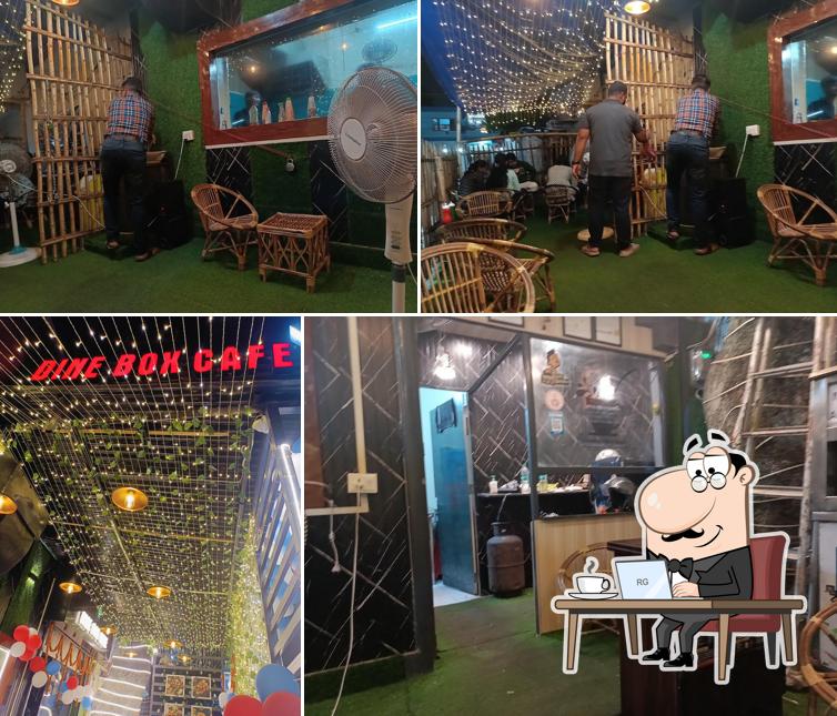 The interior of Dinebox Cafe