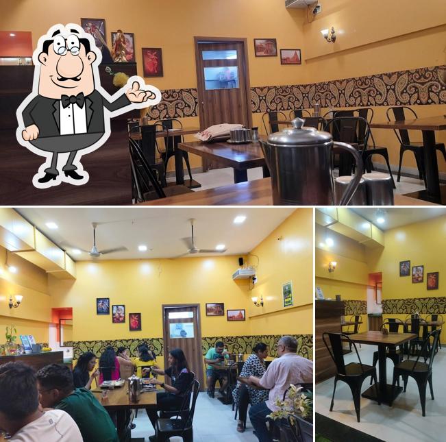 The interior of Akshayapatram Restaurant